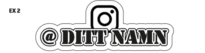 Personligt instagram klistermärke