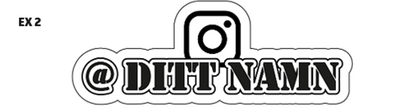 Personligt instagram klistermärke