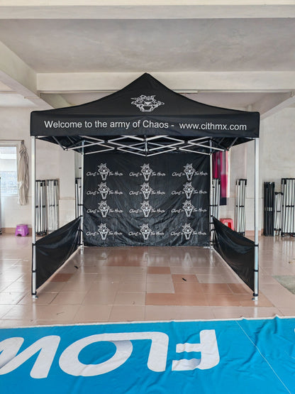 Pop up 3x3m tält med egen design